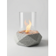 Decomini PRISMA | Geometrik Hafif Beton Masaüstü Şömine (Bio-Etanol)