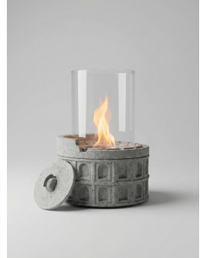 Decomini VESTA | Mimari Tasarım Hafif Beton Masaüstü Şömine (Bio-Etanol)