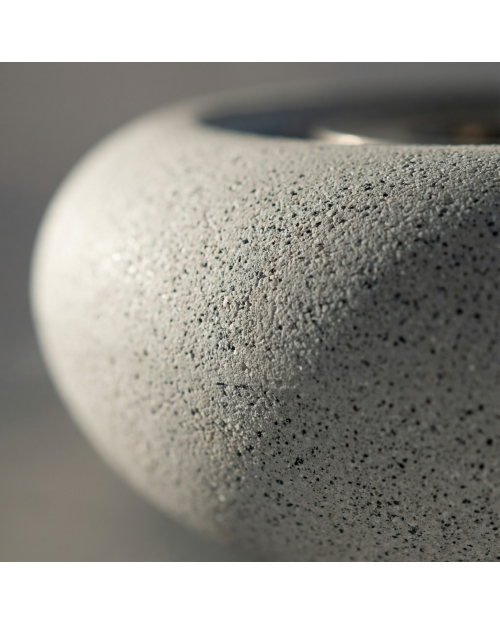 Decomini LUNA | Yuvarlak Hafif Beton Masaüstü Şömine