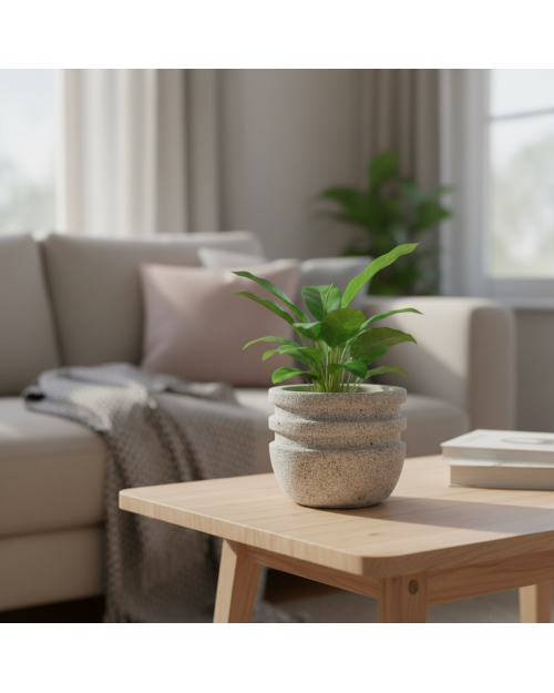 Decomini LINESTA — El Yapımı Hafif Beton Saksı