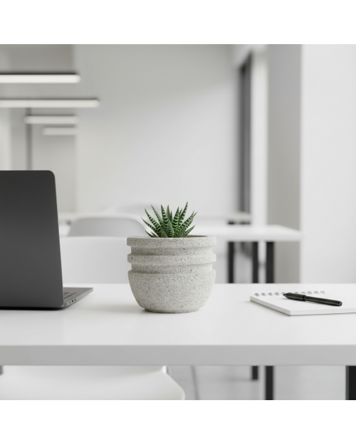 Decomini LINESTA — El Yapımı Hafif Beton Saksı