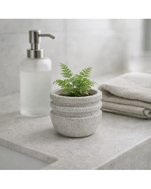 Decomini LINESTA — El Yapımı Hafif Beton Saksı