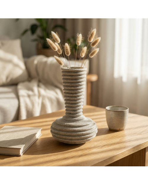 Decomini STRATA | El Yapımı Hafif Beton Saksı