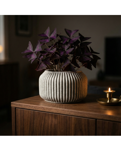 Decomini GROOVE — El Yapımı Hafif Beton Saksı Decomini GROOVE — El Yapımı Hafif Beton Saksı