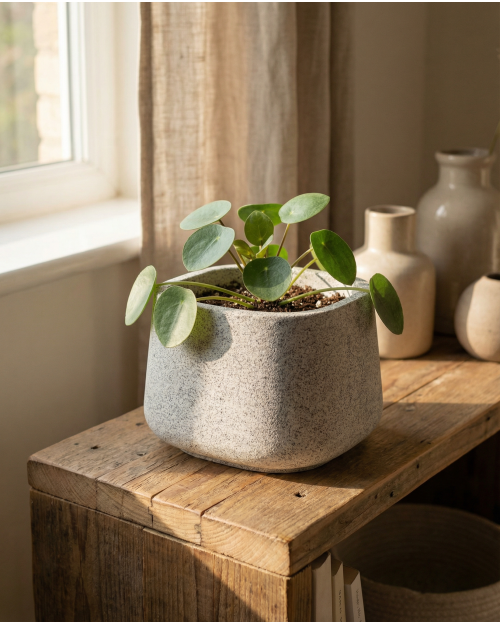 Decomini LUNIS — El Yapımı Hafif Beton Saksı