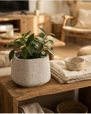 Decomini LUNIS — El Yapımı Hafif Beton Saksı