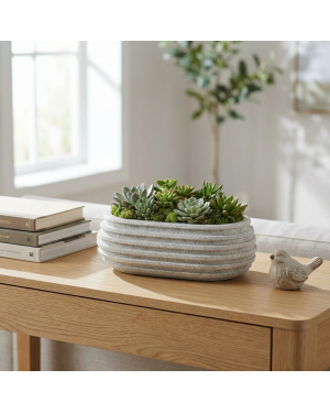 Decomini ORBIT | El Yapımı Oval Hafif Beton Saksı