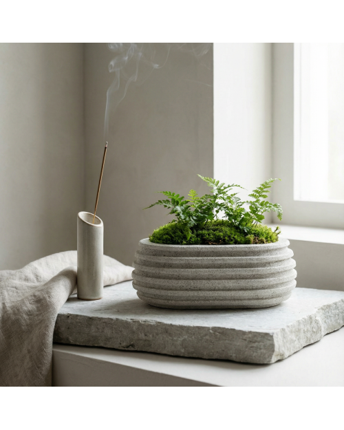 Decomini ORBIT | El Yapımı Oval Hafif Beton Saksı