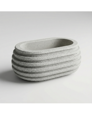 Decomini ORBIT | El Yapımı Oval Hafif Beton Saksı