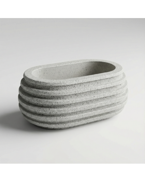 Decomini ORBIT | El Yapımı Oval Hafif Beton Saksı