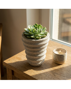 Decomini RISE — El Yapımı Hafif Beton Saksı