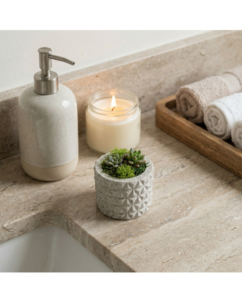 Decomini TRIOVA — El Yapımı Hafif Beton Saksı